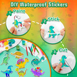 EDSPORTSHOUSE Decorate Your Own Water Bottle Kits for Boys Age 5-12,Dinosaur Painting Crafts,Fun Arts and Crafts Toys for Boys Birthday Christmas(Dinosaur) EDSPORTSHOUSE