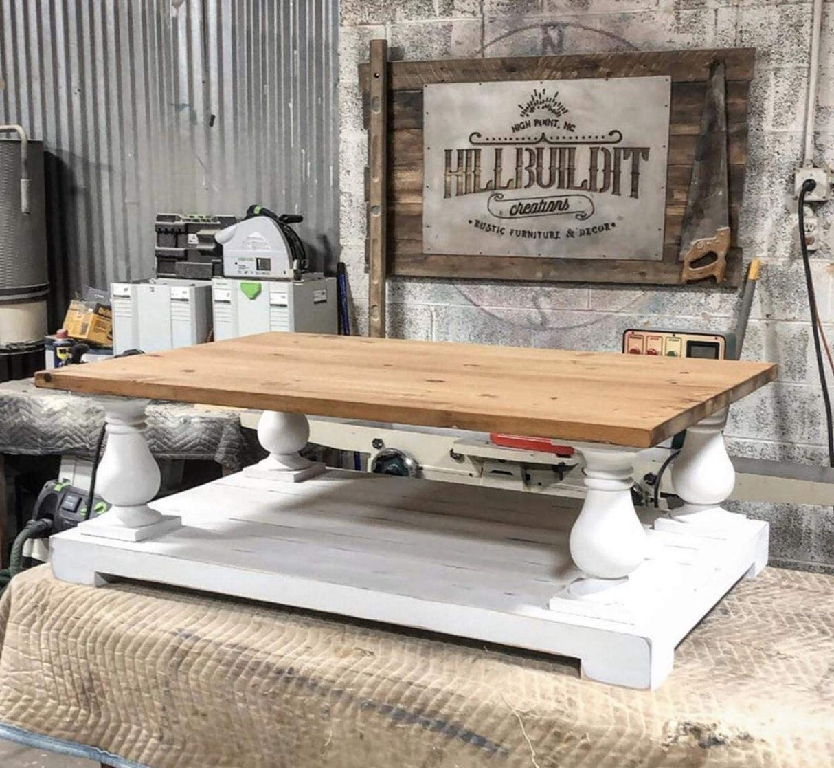 CAROLINA LEG CO. Balustrade Coffee Table Legs - Pine Furniture Legs - Set of 4 - Dimensions: 5" x 10" CAROLINA LEG CO.