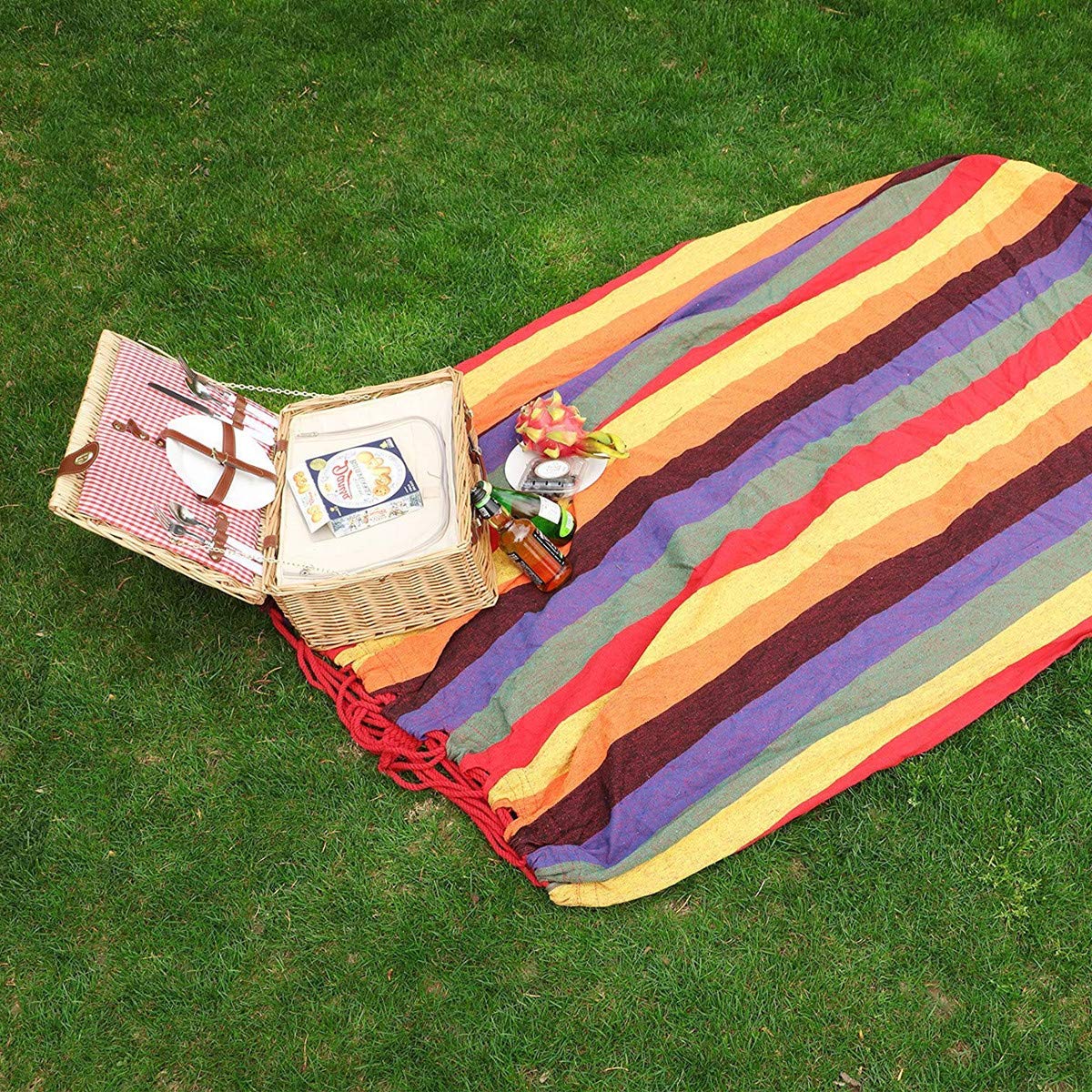 Outdoor Amacas Garden Camping Hammock,Hammock Portable with Carrying Bag for Patio Yard Garden Backyard Porch Travel ﻿ Ovyuzhen