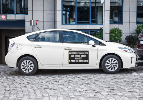 Custom Car Magnets (2-Pack) | Personalized Truck Magnets for Business or Personal | Customized Pick Your Font & Colors (18-Inch by 12-Inch) Generic