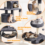 Yaheetech 62.2inches Cat Tree Cat Tower Cat Condo with Platform & Hammock, Scratching Posts for Kittens Pet Play House with Plush Perch for Indoor Activity Relaxing Yaheetech