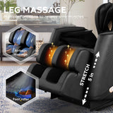 BILITOK Full Body Massage Chair with Zero Gravity, Massage Chair Recliner with Heating, Airbags, Bluetooth Speaker, Foot Roller, Touch Screen BILITOK
