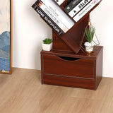 Hesitroad Tree Bookshelf,9 Tiers Bookshelf with Drawer,Retro Floor Standing Bookcase,Tall Wood Book Storage Rack for CDs/Movies/Books,Utility Book Organizer Shelves for Bedroom, Living Room, Home Off Hesitroad