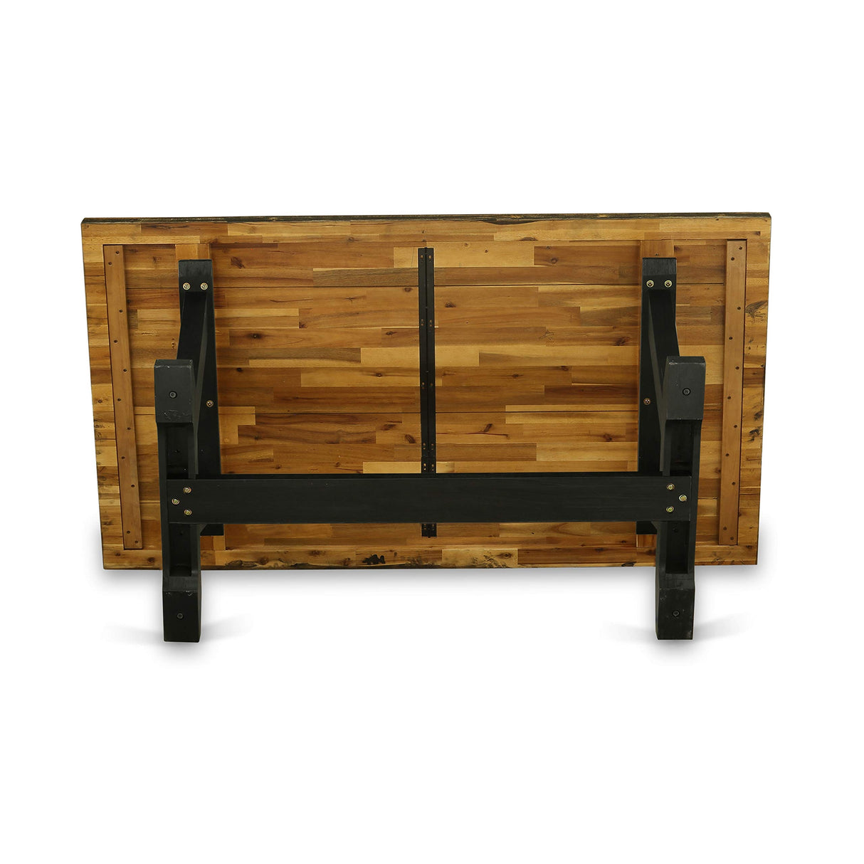 East West Furniture V-Style Mid-Century Modern Dining Rectangle Solid Wood Table Top with Stylish Legs, 40x72 Inch, VT677 East West Furniture