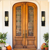 Wall Candle Sconces Set of 2, Decorative Wooden Candle Holder, Farmhouse Candle Sconce, Living Room Wall Decoration (Solid Black) SUJUN