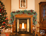 ZIFTY 6FT Christmas Garland Artificial Pine and Cypress with Red Berries Eucalyptus Leaves Pine Cone Perfect for Indoor and Outdoor Holiday Decorations ZIFTY
