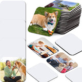 16 Pcs 3 x 3 Inch Sublimation Blank Refrigerator Magnets Sublimation Square Fridge Magnets Sublimation Magnet Blanks MDF Sublimation Blanks DIY Decorative Magnets for Car Home Office Kitchen Wall Flutesan