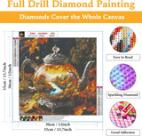 DAZZLEDOTS Diamond Art Kits for Adults, Diamond Painting Kits for Beginners, Autumn Landscape Tree Diamonds Art Painting Kits, Kettle 5D Round Full Drill Crafts Kits Home Decor Gifts 13.8x13.8inch DAZZLEDOTS