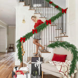 Hananona 4 Pcs 6 Ft Artificial Norfolk Pine Garlands, Real Touch Winter Pine Garland, Green Artificial Greenery Garland for Table, Mantle, Wall, Indoor, Outdoor Christmas Decorations (4, 6 FT) Hananona