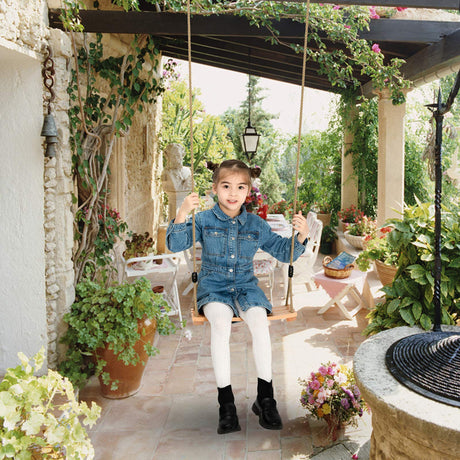 Wooden Tree Swings Tree Swing for Adults Children Kid's Wood Swing Seat with Adjustable Rope 220lbs Load Wooden Swing Set for Indoor Outdoor YAERSI