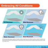 King Canopy Hercules 18-Feet by 20-Feet, 2-Inch Hammertone Steel Frame w/Buttons, 8-Leg, Carport, White King Canopy