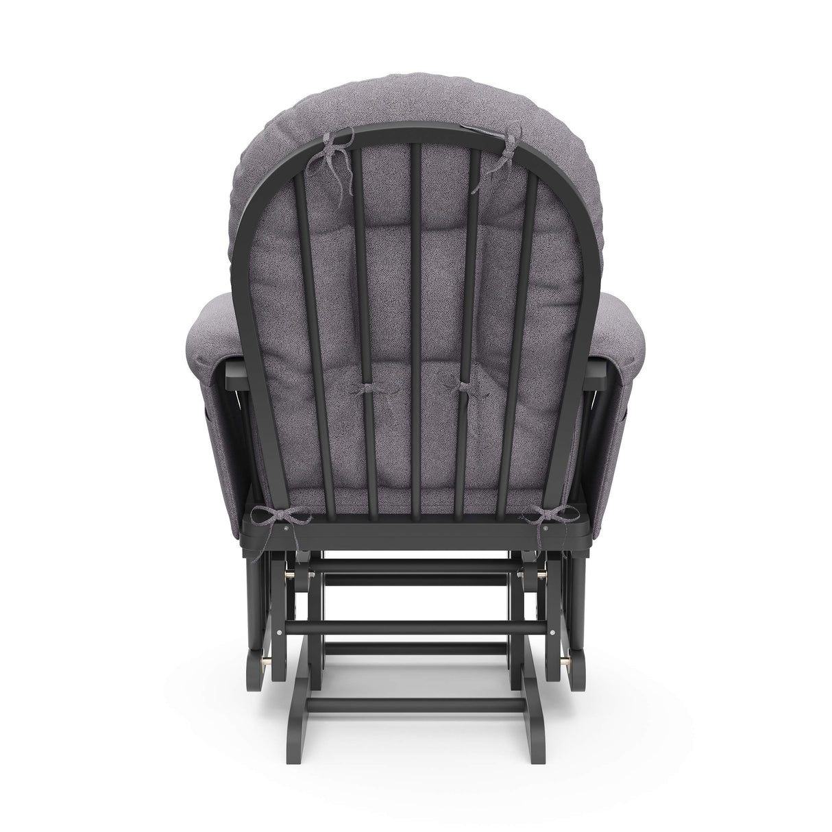 Storkcraft Premium Hoop Glider and Ottoman (Gray with Gray Swirl) – Padded Cushions with Storage Pocket, Smooth Rocking Motion, Easy to Assemble, Solid Hardwood Base Storkcraft