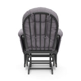 Storkcraft Premium Hoop Glider and Ottoman (Gray with Gray Swirl) – Padded Cushions with Storage Pocket, Smooth Rocking Motion, Easy to Assemble, Solid Hardwood Base Storkcraft