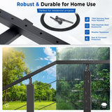 Zylorix 8ft-12ft Complete Set 36" Cable Railing System 33° Drilled, Black T304 Stainless Steel Angle Cable Railing Posts Kit with Adjustable Handrail Cable Rail for 25-35° Wood Concrete Stair Zylorix