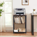 VECELO Tall End Side Table,30" Height Nightstand with 3-Tier Storage Shelf for Living Room Bedroom Office Hallway Study VECELO