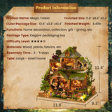 Miniature House Kit, 3D Wooden Puzzles for Adults, DIY Miniature Kit, Dollhouse Kit, Mini House Building Kit, Doll House Kits for Adults Teen to Build (Forest Adventure) ANTREATU