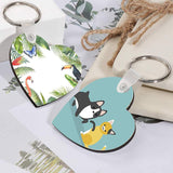 YHNTGB 20 set Sublimation Keychain Blanks Bulk MDF Board Heat Transfer Keychains Double Sided Key Chains with Key Ring DIY for Valentines Day Ornaments Graduation Day Present Craft Making YHNTGB