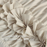 Homechoice Decor Thermal Insulated Blackout Window Curtains, 52" W x 96" L x 2 Panels, Boho Ruched Window Treatments with 3 Rows of Butterfly Flowers, Rustic Rod Pocket Drapes for Room, Camel (LQ-30) Homechoice Decor