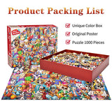 Jigsaw Puzzles for Adults 1000 Piece Puzzle for Adults 1000 Pieces Puzzle 1000 Pieces Dog's World Puzzle, Cartoon Puzzles 1000 Pieces Jigsaw Puzzles for Adults 1000 Pieces and Up HUADADA