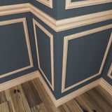 419-4WHW Unfinished White Hardwood Flower Blossom Embossed Trim Moulding ORNAMENTAL