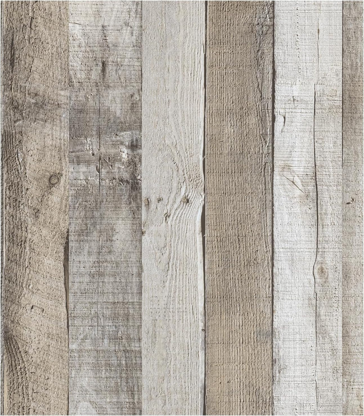 LXCREAT Faux Wood Butcher Block Contact Paper, Shiplap Peel and Stick Wallpaper Wooden Planks for Walls 17.5"X118", Natural Grey Self Adhesive Removable Rustic Wallpaper for Shelf Kitchen Decoration LXCREAT