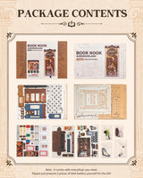 ROBOTIME DIY Book Nook Kits Dollhouse Room Bookstore Miniature House with LED Light 3D Wooden Puzzles for Adults Booknook Bookshelf Insert Decor Diorama Kit Unique Gifts（Arcade Dating） ROBOTIME