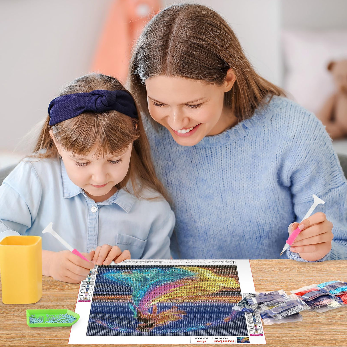 MOGTAA Rainbow Fairy Diamond Art Kits for Adults, Starry Sky Diamond Painting Kits for Beginners, DIY 5D Diamond Dots Kits Gem Painting for Home Wall Art Decor 12x12 inch MOGTAA