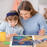 MOGTAA Rainbow Fairy Diamond Art Kits for Adults, Starry Sky Diamond Painting Kits for Beginners, DIY 5D Diamond Dots Kits Gem Painting for Home Wall Art Decor 12x12 inch MOGTAA