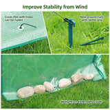 Portable Plant Protector from Animals, Ohuhu Greenhouse for Outsides with Durable PE Cover, Heavy Duty Green House with Zippered Door Mesh Window for Vegetables Flowers Fruits Herbs, 63x54x71 Inch Ohuhu