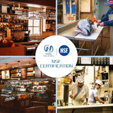 HALLY Stainless Steel Table for Prep & Work 14 x 48 Inches, NSF Commercial Heavy Duty Table with Undershelf and Backsplash for Restaurant, Home and Hotel HALLY SINKS & TABLES H