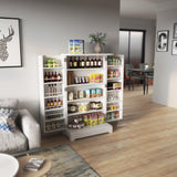 Furniwell 41" Kitchen Pantry Storage Cabinet, Freestanding Buffet Cupboards with Doors & Adjustable Shelves Pantry Organizers, Pantry Cabinets for Kitchen, Living Room and Dining Room Furniwell