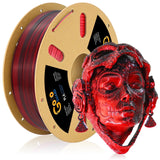 Goto Guard Silk PLA 3D Printer Filament, Dual Color Filament Black-Red 3D Printing Filament, Coextrusion Color Change PLA Filament 1.75mm +/-0.02, 1KG/2.2lb Goto Guard