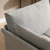 FAVSH 65" Loveseat Sofa, Mid Century Modern Decor Couches for Small Spaces, Upholstered Love Seat Small Couch for Bedroom, Office or Apartment, Solid and Easy to Install, 2-Seater Deep Seating, Gray FAVSH
