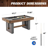 Barrington Billiards 5.5' Urban Drop Pocket Table with Pool Ball and Cue Stick Set, Perfect for Game Rooms Barrington Billiards