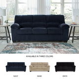 Signature Design by Ashley SimpleJoy Contemporary Sofa for Living Room, Blue Signature Design by Ashley