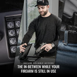 STOPBOX Gun Safe Alternative - Tactical Handgun Storage, Instant Access Portable Gun Case, TSA Compliant Gun Lock Box for Quick Handgun Access| FLAG CAMO + BLACK (2 Pack) | Compact Only STOP BOX