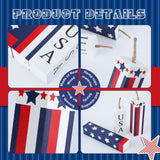 Amyhill 3 Pcs 4th of July Wooden Table Decorations Patriotic Table Centerpieces Independence Day Wood Firework Fourth of July Table Signs for Home Farmhouse Decor(Flag) Amyhill