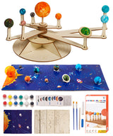 Nine Planets DIY Solar System Model for Kids - Complete Solar System Kit for Kids 8+ Years Old - Includes Wood Model & Puzzle with Fact Cards - Science Kits for 8-12 Years Old Little Jupiter