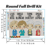 bestact Diamond Painting Kits,Diamond Art Kit for Adults Full Round Drill,Paint with Diamond for Gift,Wall Decor bestact