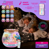 Unicorn Terrarium Crafts Kit for Kids: LED Night Light-Up DIY Toys with Remote – Fun Birthday Gifts for Girls Ages 5 6 7 8 9 10 Years Old – Creative Arts & Crafts Activity Set, Christmas Gift SparkleMe