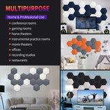 Mollywell Hexagon Acoustic Panels, High Density, Soundproofing, Decorative Noise Reduction Felt Wall Tiles for Ceilings, Home Office & Gaming Room (Moon and Silver Gray), 14×12×0.4 Inch Mollywell