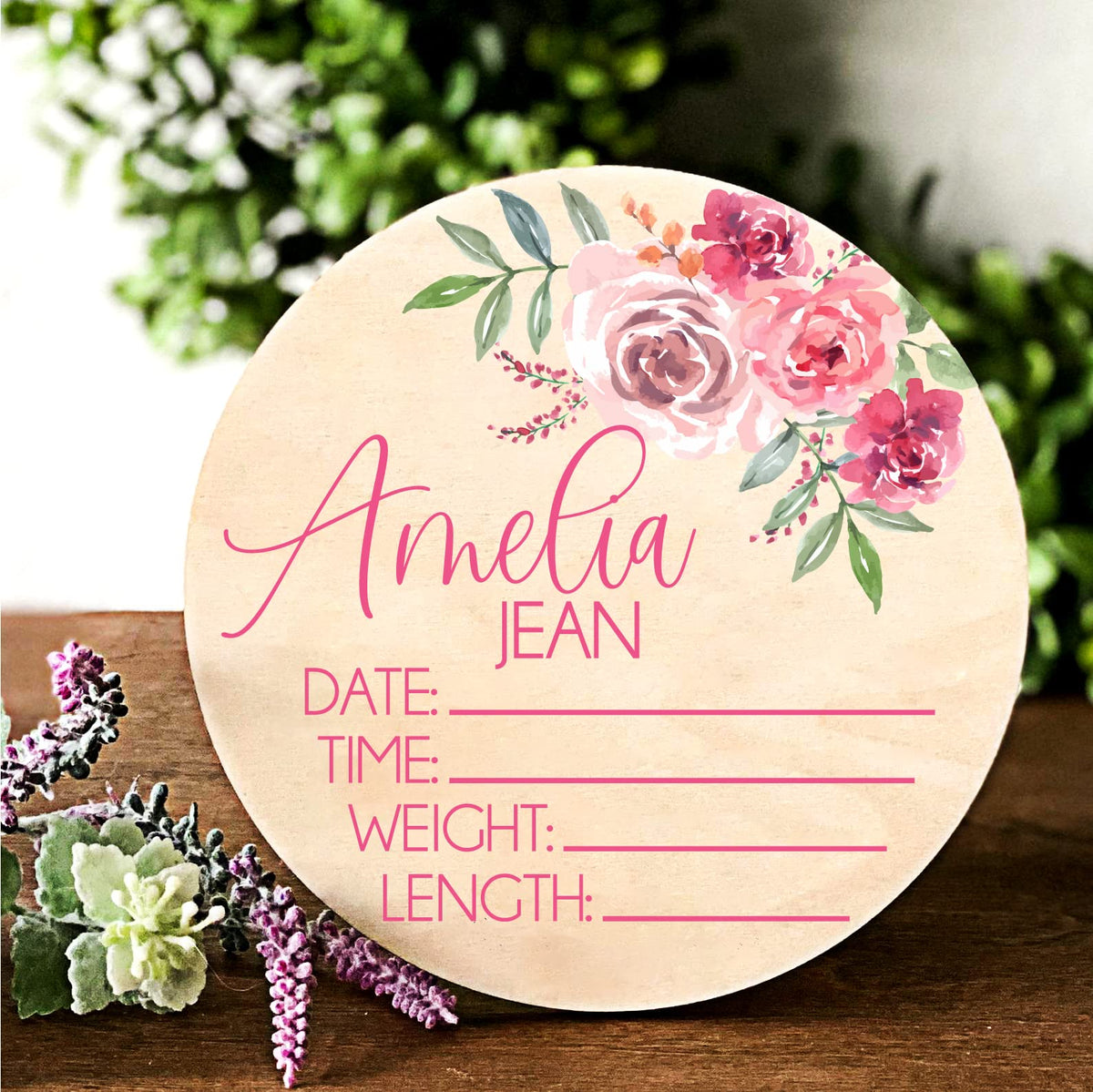 Personalized Birth Stat Sign Personalized for Baby, Newborn Birth Hospital Photo Prop, Nursery Decor for Boy, Personalized Announcement, Welcome Yippee Daisy