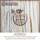 MyGift 4 Tier Shabby White Washed Solid Wood and Matte Black Metal Bathroom Corner Standing Shelf, Decorative Bath Storage Shelving Stand MyGift