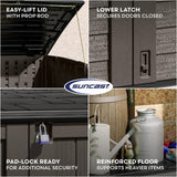 Horizontal Shed by Suncast®, Made in The USA Suncast