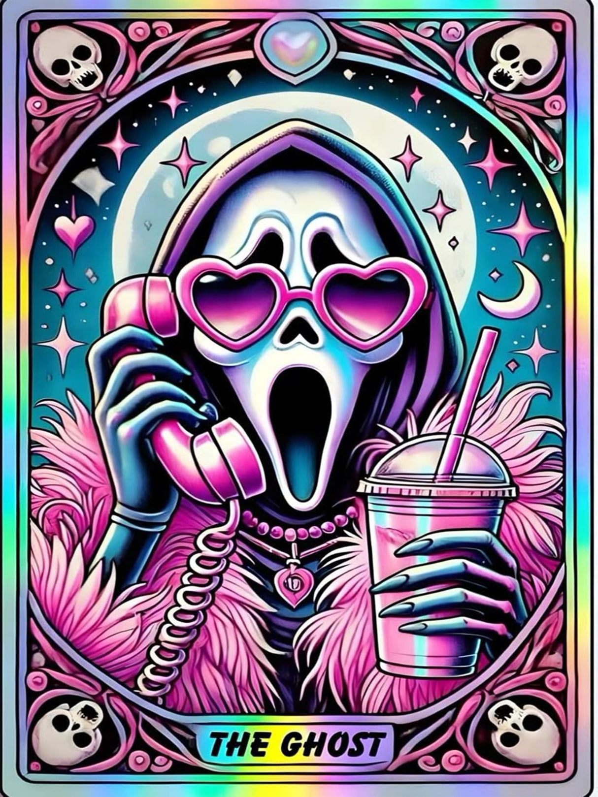 Ekuxom Skull Diamond Art Kits for Adults, Halloween Diamond Painting Kits for Adults Beginners, 5D DIY Full Round Drill Diamonds Dot Gem Art Home Wall Decor Gift 12x16In Ekuxom