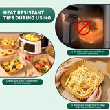 Air Fryer Liners Disposable Paper, 150 PCS Non-stick Parchment Paper, Air Fryer Disposable Liners For 5-8QT Air fryer, Oil-proof 8 Inch Airfryer Paper for Frying, Baking, Roasting Microwave (Square) AOJOYS