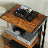 X-cosrack 4-Tier AV Media Stand Corner Shelf Wooden Corner Shelves Component Cabinet Stereo Audio Rack Stand Tower Perfect for DVD Players:Game Console:TV Box:Cable Box:Xbox:WiFi Router X-cosrack