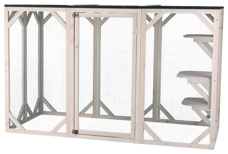 TRIXIE Outdoor Catio, Cat Enclosure with Roof, Large Cat Playpen with Platforms, Cat House, Cat Cage, Run TRIXIE