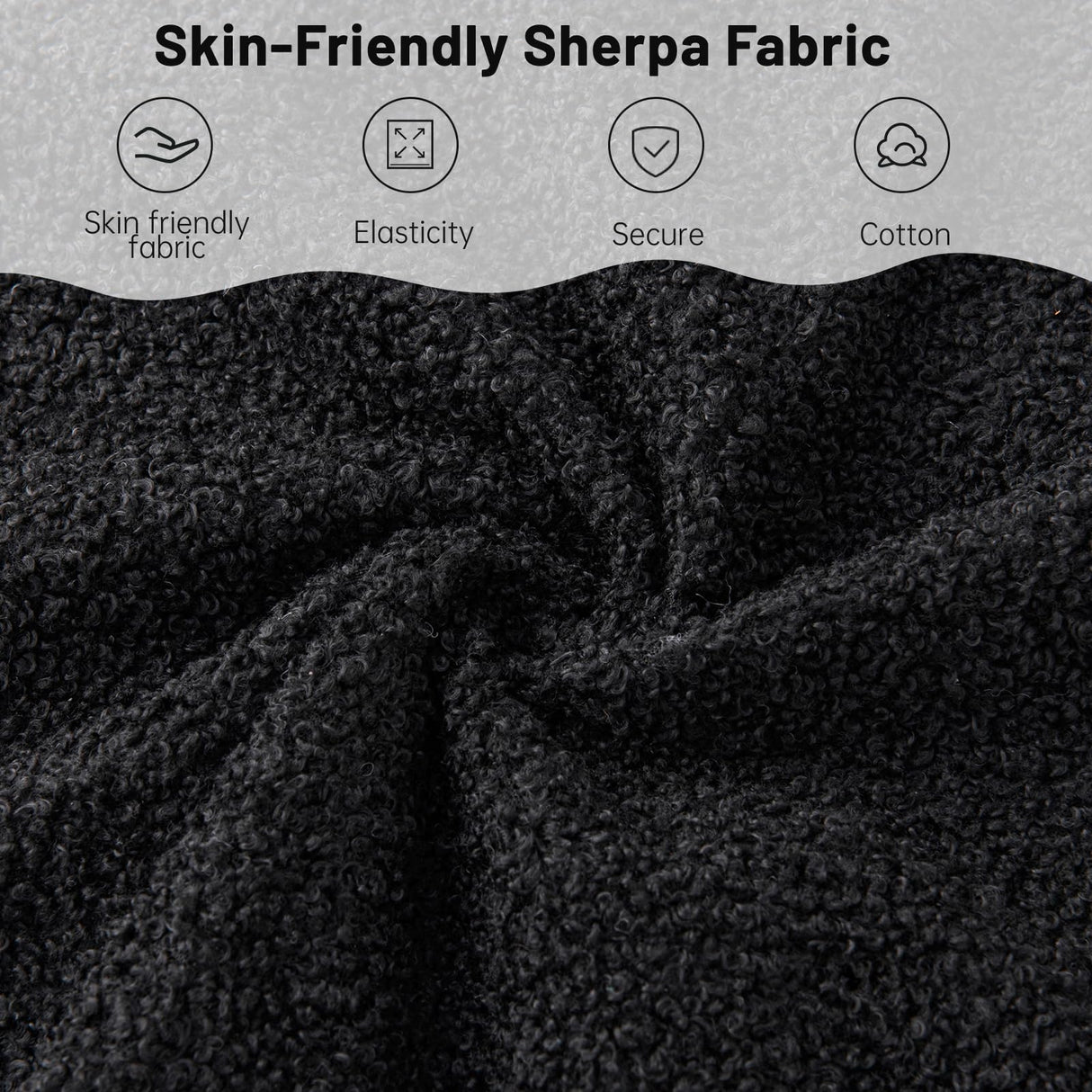 Furniliving Boucle Accent Chair for Living Room, Upholstered Reading Chair with High Backrest, Tufted-Button Wingback Armchair for Bedroom, Dressing Room, Home Office, Black Furniliving