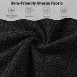 Furniliving Boucle Accent Chair for Living Room, Upholstered Reading Chair with High Backrest, Tufted-Button Wingback Armchair for Bedroom, Dressing Room, Home Office, Black Furniliving